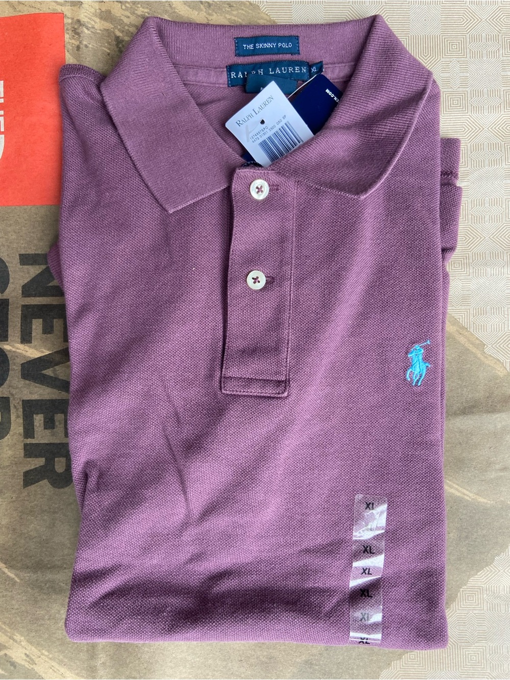 NWT Ralph Lauren Women’s Skinny Polo with Aqua Pony Embroidery